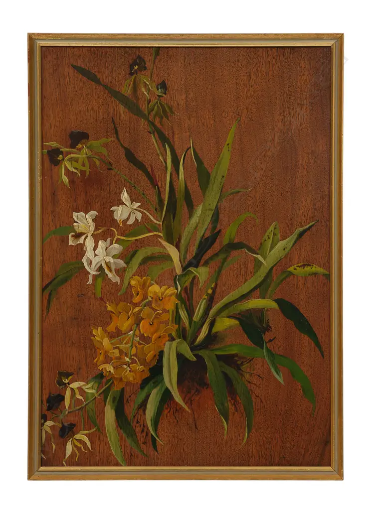 Unidentified painter - 'Orchids', Image 1++